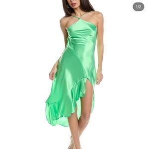 Amanda Uprichard Asymmetrical Mint Dress
